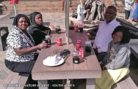 The Yashio family enjoying South Africa